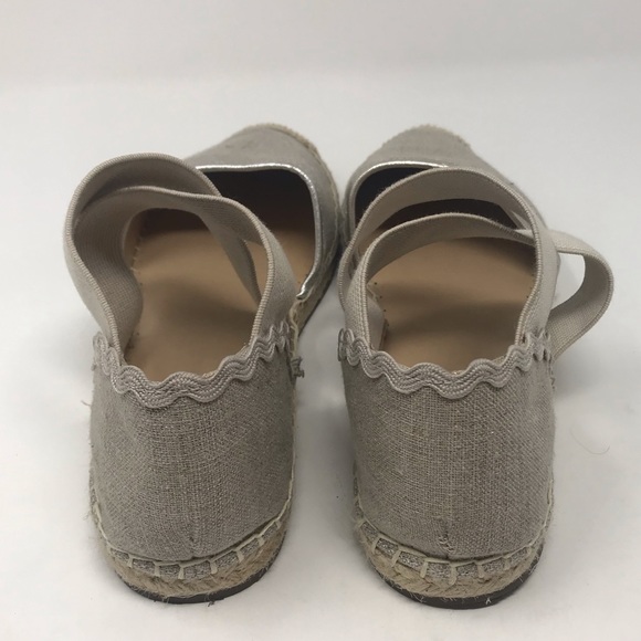 Lands End Silver Beech Cross Strap Espadrilles Flats Women Sz 8.5 - Picture 7 of 10